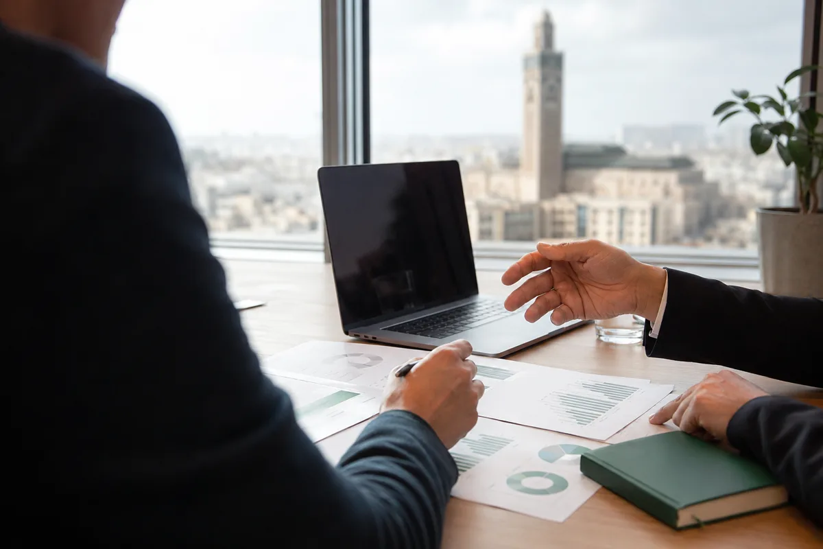 Advisory session with a client in Casablanca